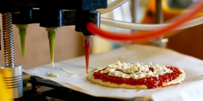 کاربرد پرینتر سه بعدی در ساخت پیتزا